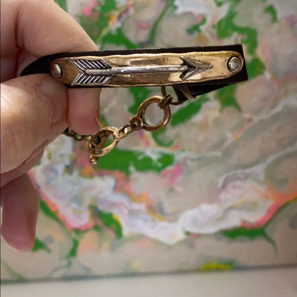 Boho Leather Bracelet with Arrow